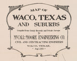 1913 Map of Waco Texas