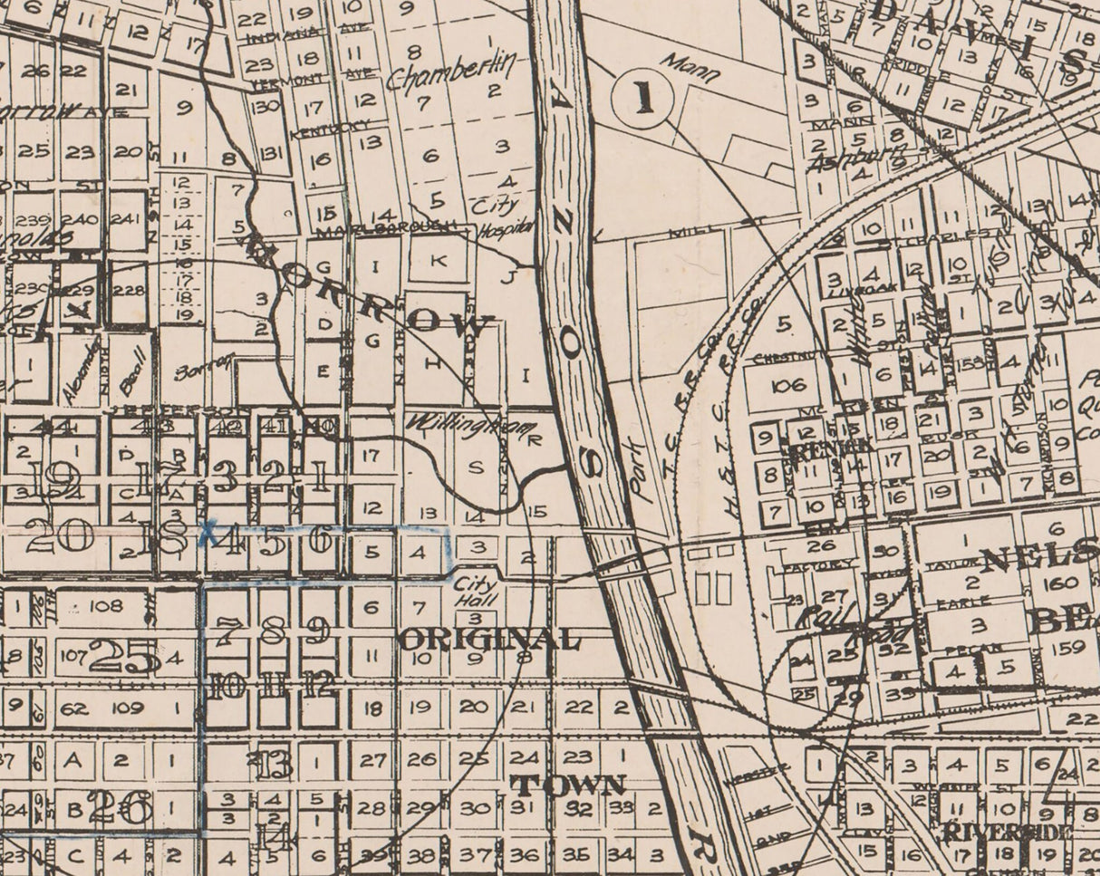 1913 Map of Waco Texas