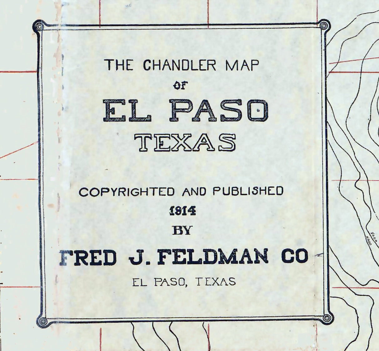 1914 Map of El Paso Texas