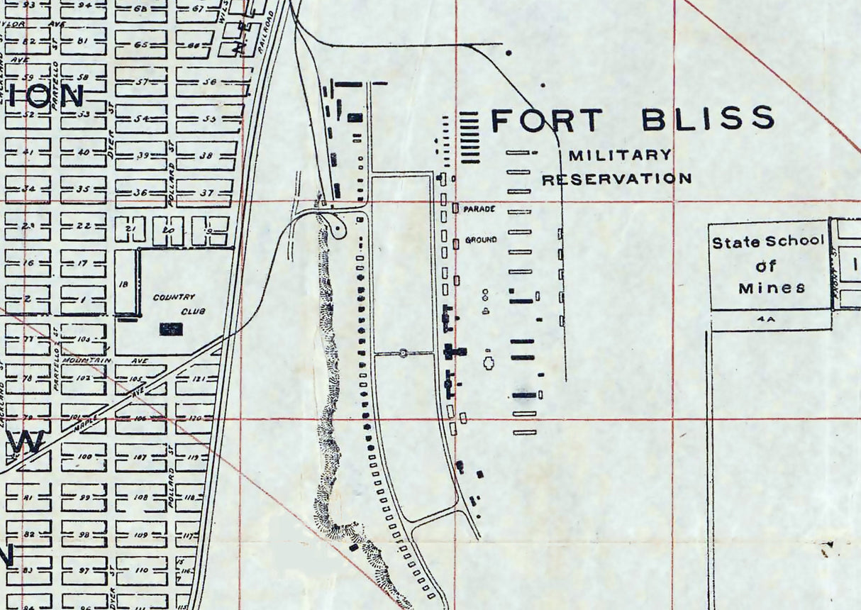 1914 Map of El Paso Texas