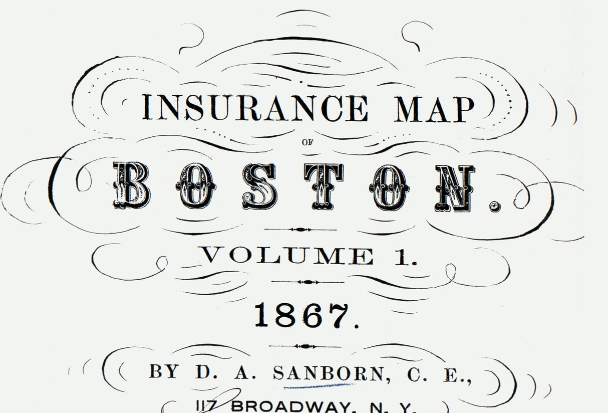 1867 Map of Boston Massachusetts