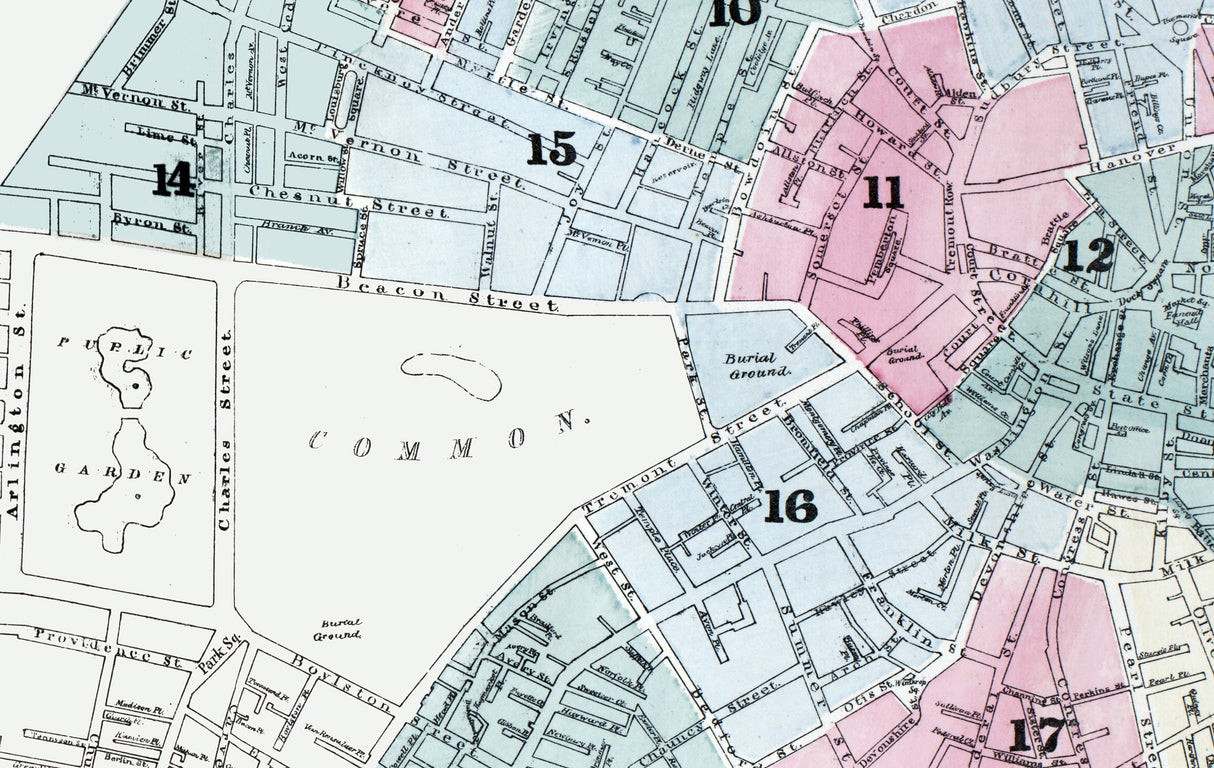 1867 Map of Boston Massachusetts