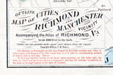 1877 Map of Richmond Virginia and Manchester