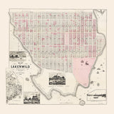1886 Map of Lakenwild Washington County Maine