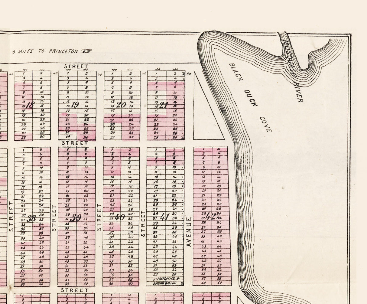 1886 Map of Lakenwild Washington County Maine