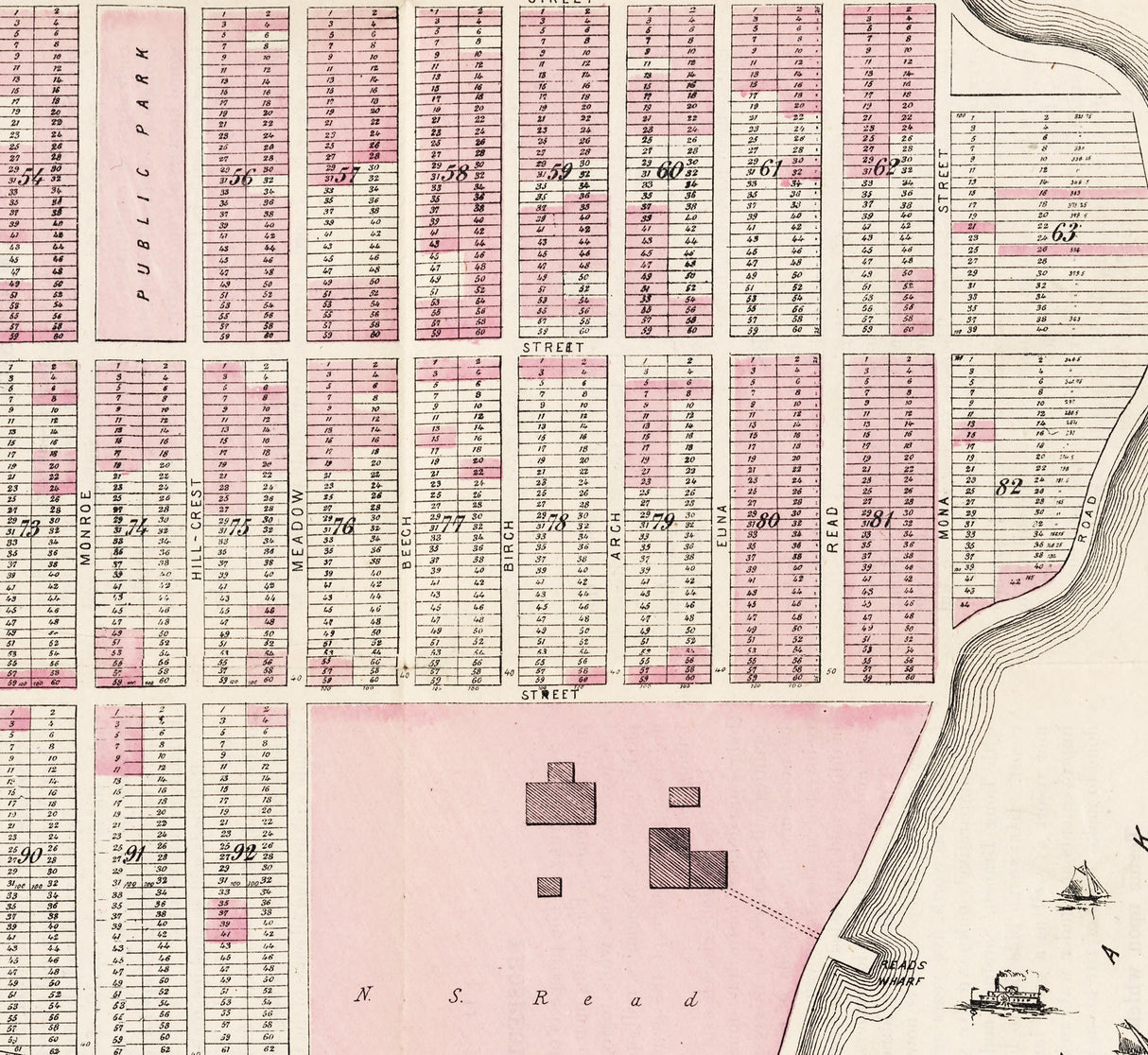 1886 Map of Lakenwild Washington County Maine