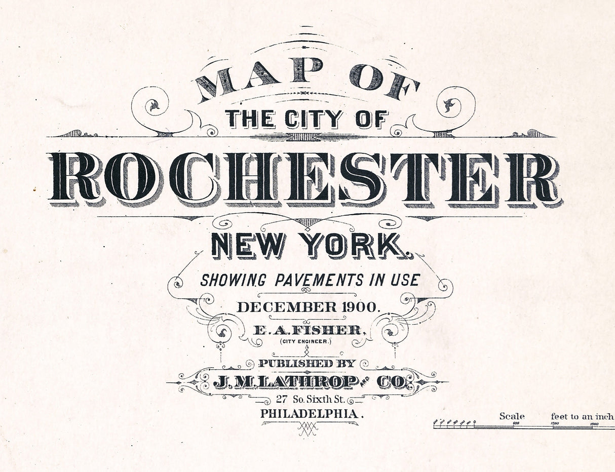 1900 Map of Rochester New York