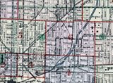 1908 Map of Indianapolis Indiana