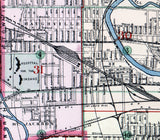 1908 Map of Indianapolis Indiana
