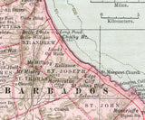 1898 Map of Puerto Rico and the Lesser Antilles