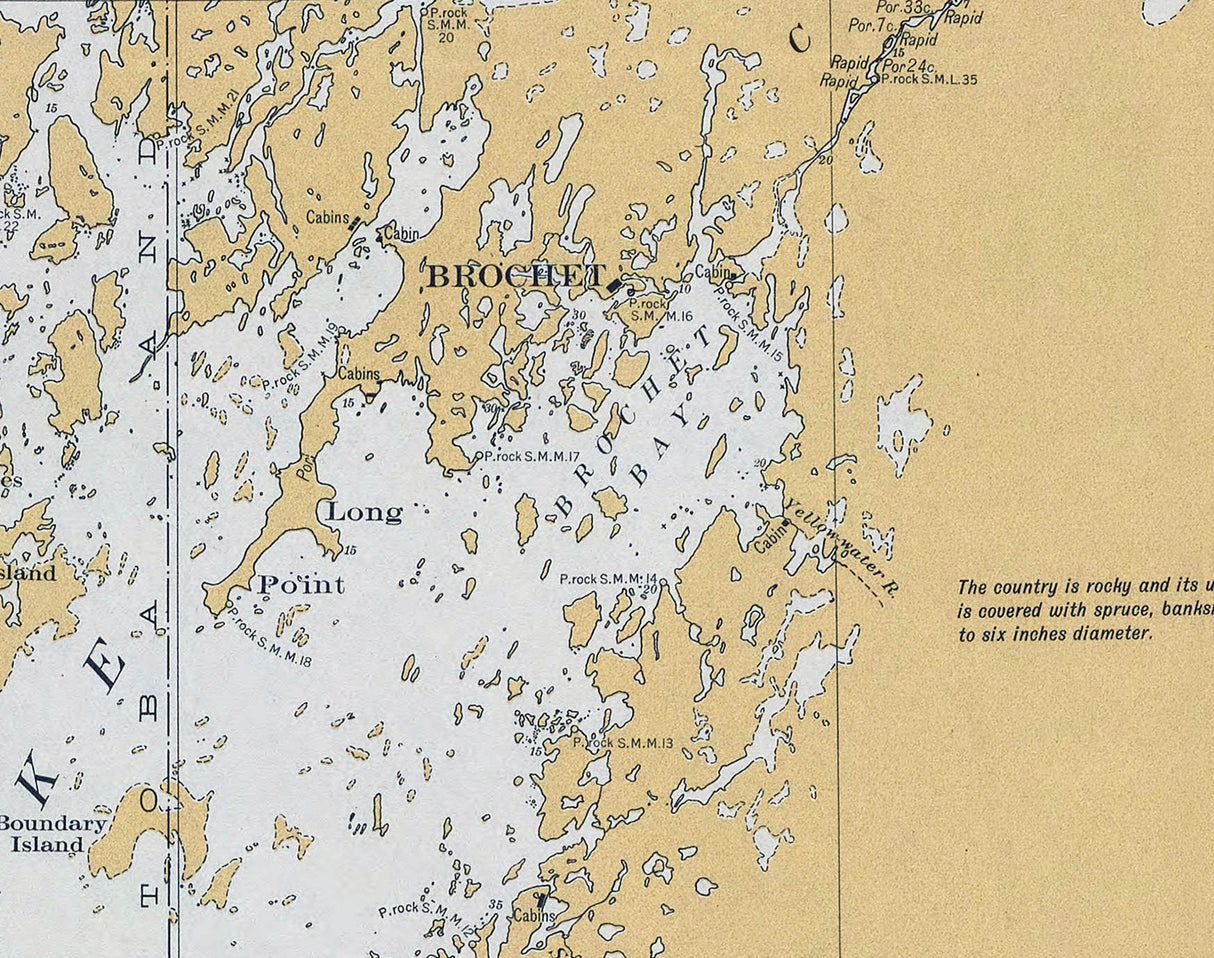 1925 Map of Reindeer Lake Area Manitoba and Saskatchewan Canada