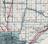 1919 Map of Scott County Iowa