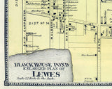 1868 Map of Lewes and Rehoboth Delaware