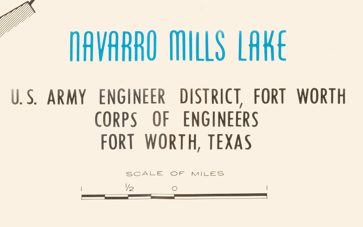 1991 Map of Navarro Mills Lake Texas