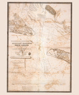 1839 Map of Beaufort Harbour North Carolina