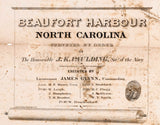1839 Map of Beaufort Harbour North Carolina