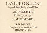 1865 Town Map of Dalton Georgia