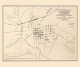 1865 Town Map of Huntsville Alabama