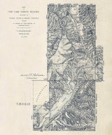 1899 Map of Fish Lake Utah Sevier Piute and Wayne County