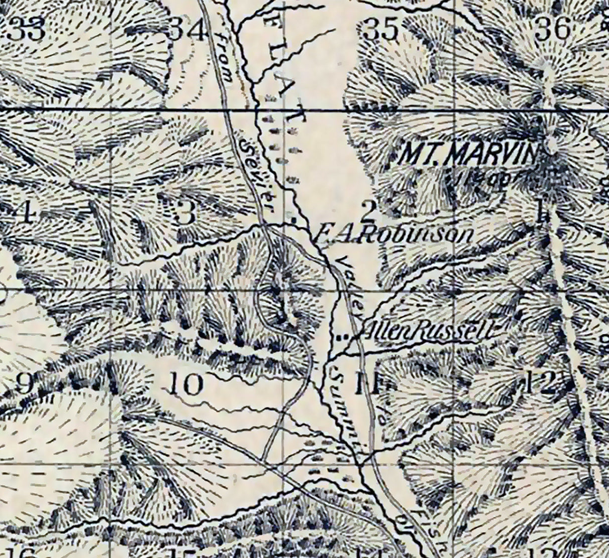 1899 Map of Fish Lake Utah Sevier Piute and Wayne County