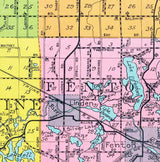 1920 Map of Genesee County Michigan