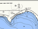 1965 Map of Shell Lake Washburn County Wisconsin