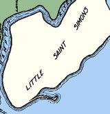 1929 Map of Saint Simons Island Glynn County Georgia