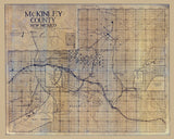 1915 Map of McKinley County New Mexico Oil Wells