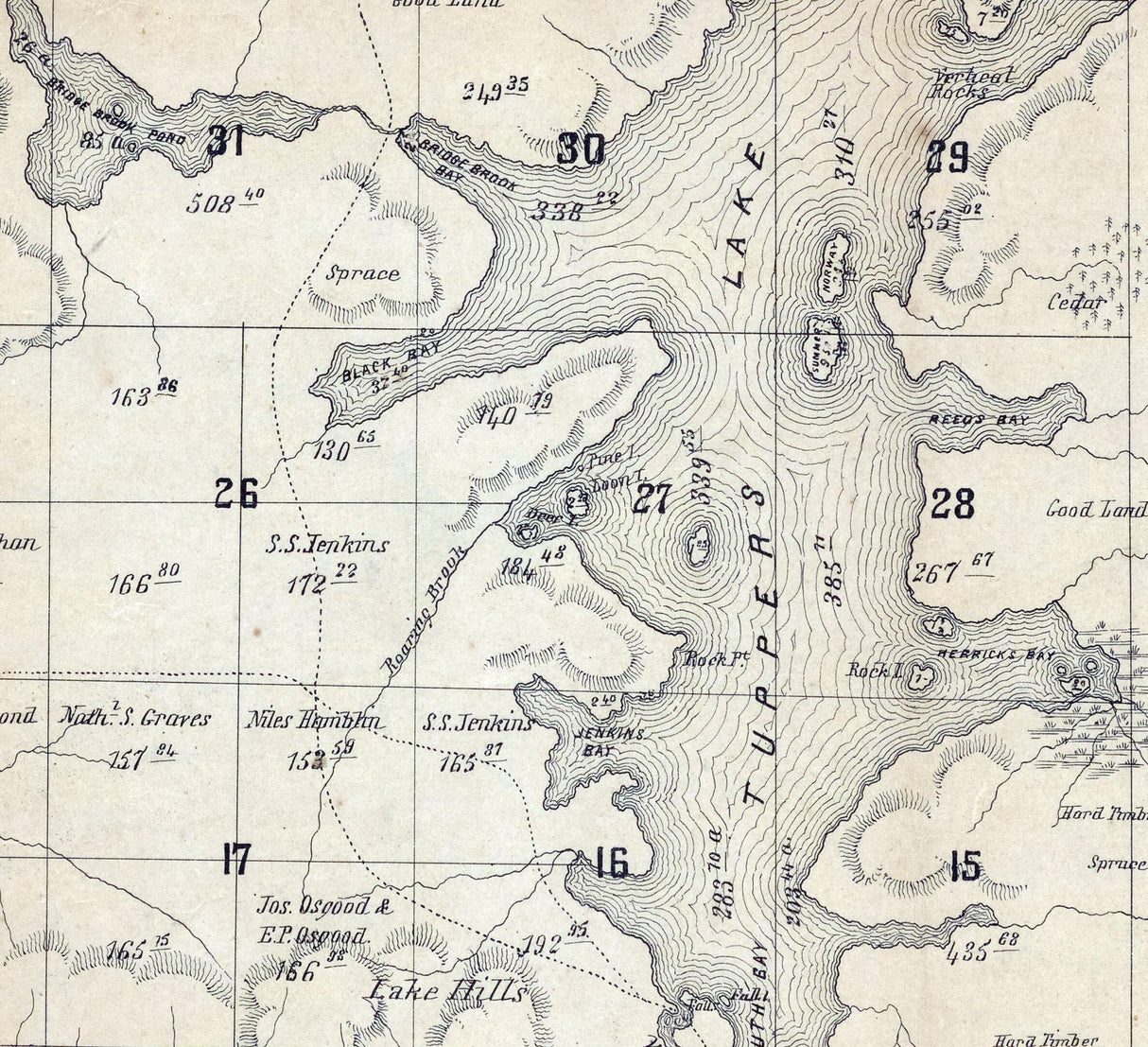1858 Map of Atherton St Lawrence County New York