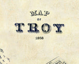 1858 Map of Troy Miami County Ohio