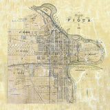 1858 Map of Piqua Miami County Ohio