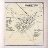 1868 Map of Georgetown Sussex County Delaware