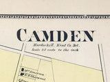 1868 Map of Camden and Felton Kent County Delaware