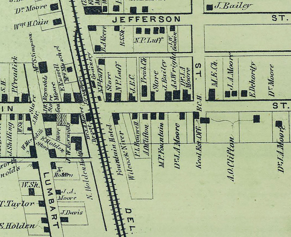 1868 Map of Camden and Felton Kent County Delaware