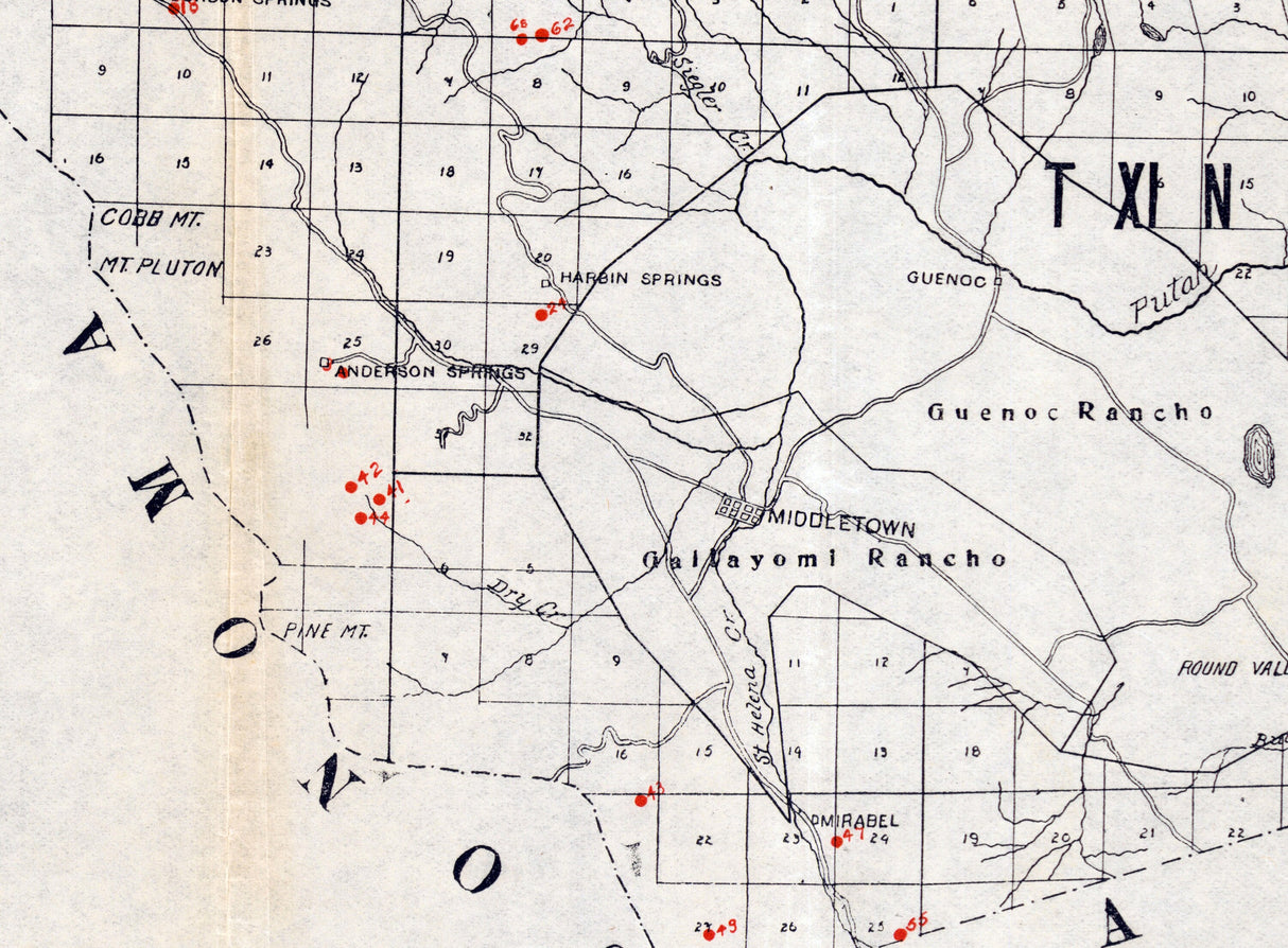 1901 Mineral Map of Lake County California