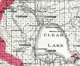 1914 Map of Lake County California