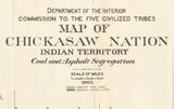 1903 Map of Chickasaw Nation Indian Territory