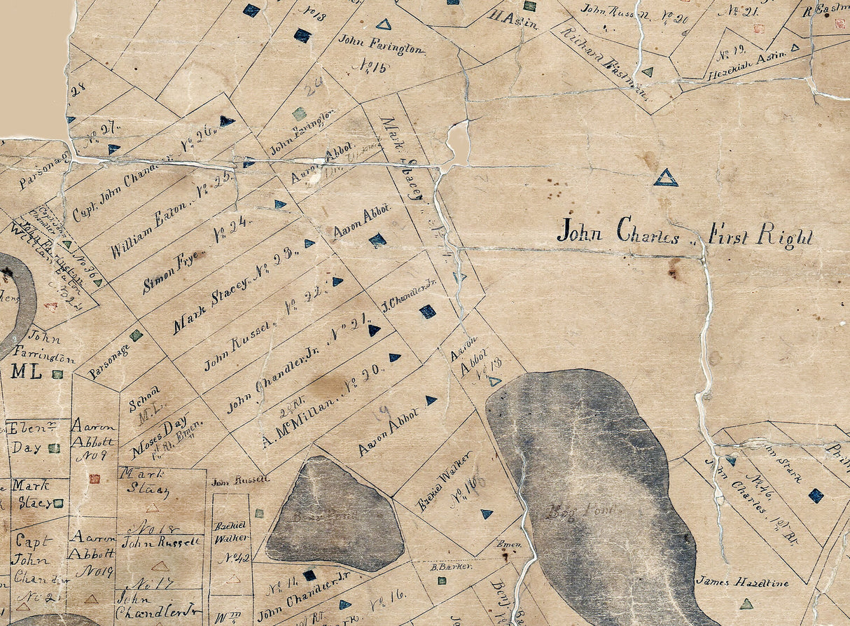 1855 Town Map of Fryeburg Maine