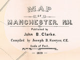 1879 Map of Manchester New Hampshire