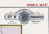 1908 Map of Indianapolis Indiana