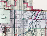 1908 Map of Indianapolis Indiana