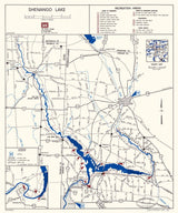 1995 Map of Shenango Lake Pennsylvania and Ohio