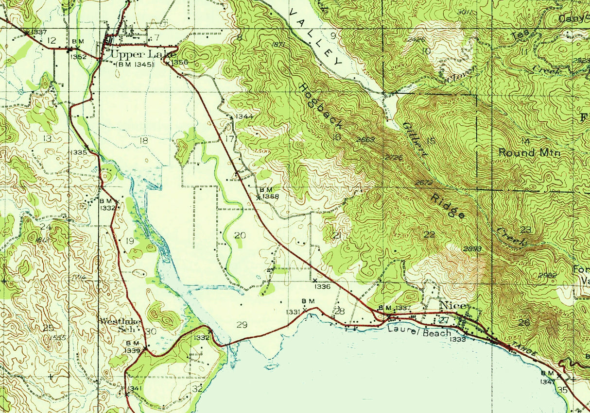 1938 Map of Clear Lake California