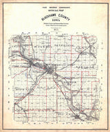 1913 Map of Blackhawk County Iowa