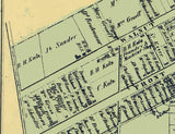 1860 Town Map of Kutztown Berks County Pennsylvania