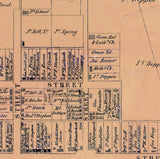 1860 Town Map of Womelsdorf Berks County Pennsylvania