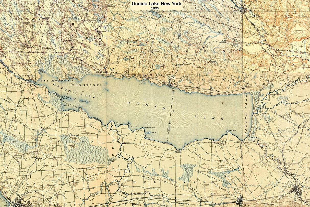 1895 Map of Oneida Lake New York