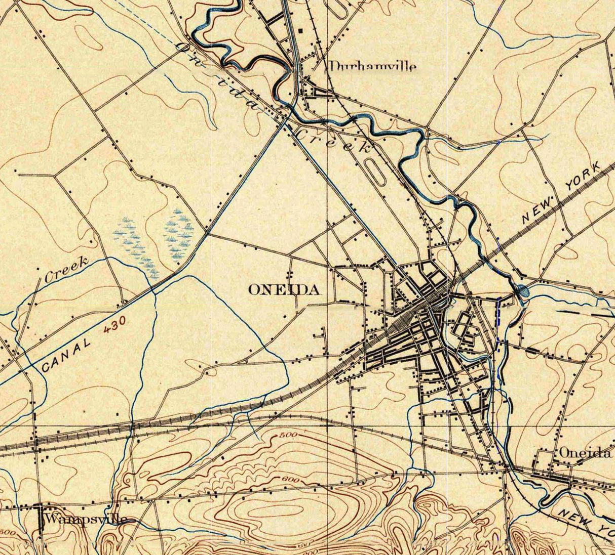 1895 Map of Oneida Lake New York