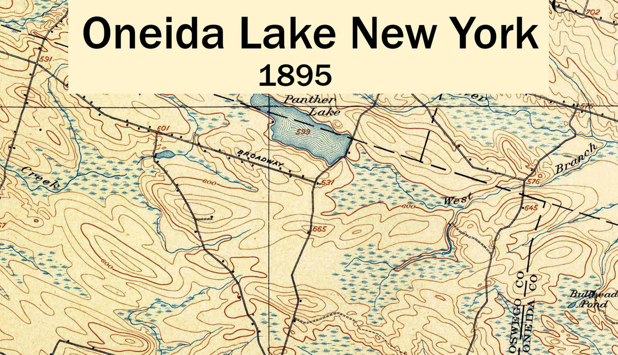 1895 Map of Oneida Lake New York