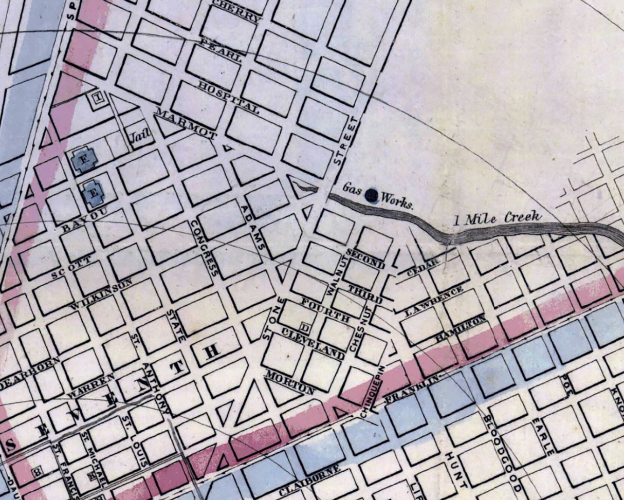 1853 Map of Mobile Alabama